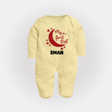 My first Eid Custom Fullbody Suit - PASTEL YELLOW - New Born (Chest 7.5")