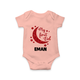 My first Eid Custom Romper - PEACH - New Born (Chest 14")