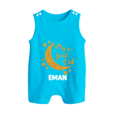 My first Eid Custom Romper Suit - SKY BLUE - 0 - 5 Months Old (Chest 18")