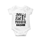 My 1st eid mubarak Custom Romper - WHITE - New Born (Chest 14")