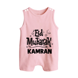 Eid Mubarak Custom Romper Suit - BABY PINK - 0 - 5 Months Old (Chest 18")