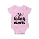 Eid Mubarak Custom Romper - BABY PINK - New Born (Chest 14")