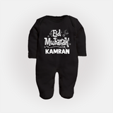 Eid Mubarak Custom Fullbody Suit - BLACK - New Born (Chest 7.5")