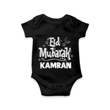 Eid Mubarak Custom Romper - BLACK - New Born (Chest 14")