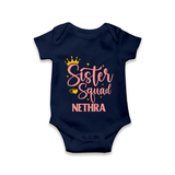 Sister Squad Romper / Onesie | Personalized Romper / Onesie for the Sister Squad - NAVY BLUE - New Born (Chest 14")