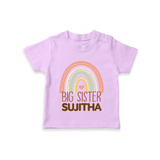 Big Sister T-shirt | Personalized T-shirt for the Big Sister - LILAC - 0-5 Months Old (Chest 17")