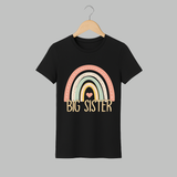 Big Sister Adult Tshirt | Personalized Adult Tshirt for the Big Sister - BLACK - S (Chest 19")