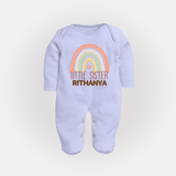 Little Sister Sleep suit | Custom Sleep suit for the Little Sister - BABY BLUE - New Born (Chest 7.5")