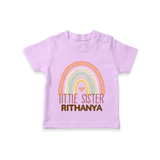 Little Sister T-shirt | Custom T-shirt for the Little Sister - LILAC - 0-5 Months Old (Chest 17")