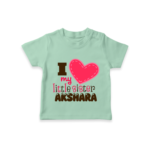 I Love My Little Sister T-shirt | Personalized T-shirt for Loving Little Sisters