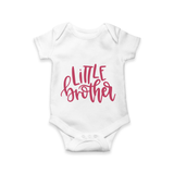 Little Brother Romper | Personalized Romper for Your Little Brother - WHITE - New Born (Chest 14")