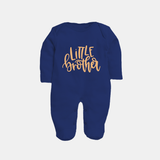 Little Brother Sleep suit | Personalized Sleep suit for Your Little Brother - NAVY BLUE - New Born (Chest 7.5")