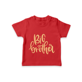 Big Brother T-shirt | Custom T-shirt for the Big Brother - RED - 0-5 Months Old (Chest 17")