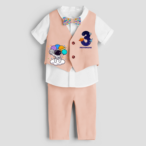 Third Year SpaceThemed Customized Waist Coat With Name For Kids