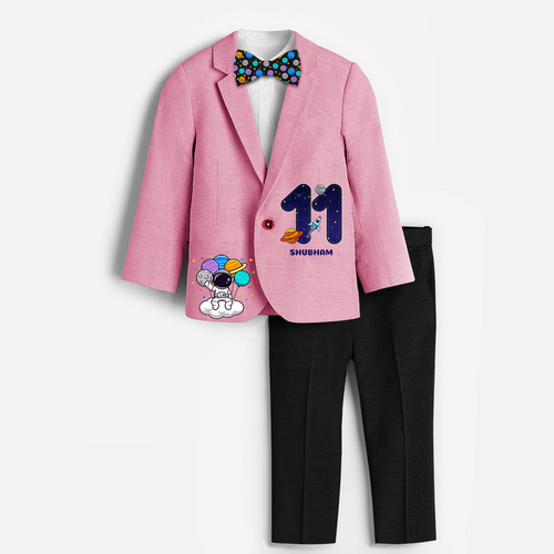 Eleventh Year Space Themed Customized Blazer Set With Name For Kids