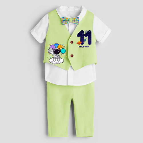 Eleventh Year SpaceThemed Customized Waist Coat With Name