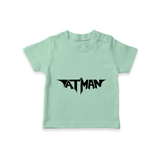Bold Aatman Logo Printed T-Shirt - MINT GREEN - 0-5 Months Old (Chest 17")