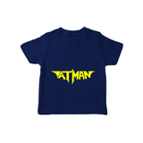 Bold Aatman Logo Printed T-Shirt - NAVY BLUE - 0-5 Months Old (Chest 17")