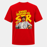 Yellow Fan Art Portrait Graphic Backside Print Adult T-Shirt