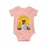 Yellow Fan Art Portrait Graphic Romper - PEACH - New Born (Chest 14")