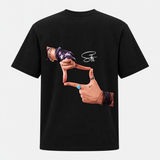 Signature Hand Gesture Backside Print Adult T-Shirt