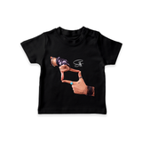 Signature Hand Gesture Printed T-Shirt - BLACK - 0-5 Months Old (Chest 17")
