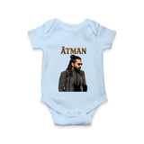 Elegant Black Outfit Portrait Romper - BABY BLUE - New Born (Chest 14")