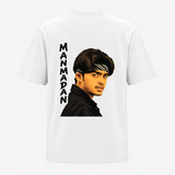 Stylish Bandana Portrait Backside Print Adult T-Shirt