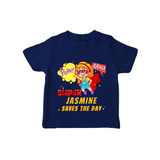 Supergirl Baby T-Shirt | Personalized T-Shirt for Little Champions - NAVY BLUE - 0-5 Months Old (Chest 17")