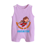 Supergirl Adventure Romper Suit / Sleeveless Romper | Personalized Romper Suit / Sleeveless Romper for Future Superstars - LILAC - 0 - 5 Months Old (Chest 18")