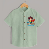 Future Superboy Shirt | Personalized Baby Shirt for Little Heroes - MINT GREEN - 0 - 6 Months Old (Chest 23")