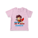 Future Superboy T-Shirt | Personalized Baby T-Shirt for Little Heroes - BABY PINK - 0-5 Months Old (Chest 17")