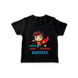 Future Superboy T-Shirt | Personalized Baby T-Shirt for Little Heroes - BLACK - 0-5 Months Old (Chest 17")