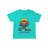 Future Supergirl T-Shirt | Personalized Baby T-Shirt for Little Superheroes - TEAL - 0-5 Months Old (Chest 17")