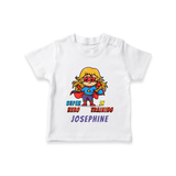 Future Supergirl T-Shirt | Personalized Baby T-Shirt for Little Superheroes - WHITE - 0-5 Months Old (Chest 17")