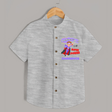 Superboy in Training Shirt | Personalized Shirt for Baby Heroes - GREY - 0 - 6 Months Old (Chest 23")