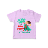 Superboy Adventure T-Shirt | Customized Baby T-Shirt for Little Superheroes - LILAC - 0-5 Months Old (Chest 17")