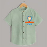 Warning Label | Personalized Baby Shirt for Little Heroes - MINT GREEN - 0 - 6 Months Old (Chest 23")