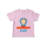 Warning Label | Personalized Baby T-Shirt for Little Heroes - BABY PINK - 0-5 Months Old (Chest 17")