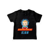 Warning Label | Personalized Baby T-Shirt for Little Heroes - BLACK - 0-5 Months Old (Chest 17")