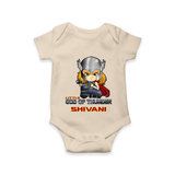 Little God of Thunder Romper | Personalized Romper for Little Thunder Gods - IVORY - New Born (Chest 14")