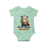 Little God of Thunder Romper | Personalized Romper for Little Thunder Gods - MINT GREEN - New Born (Chest 14")
