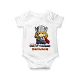 Little God of Thunder Romper | Personalized Romper for Little Thunder Gods - WHITE - New Born (Chest 14")