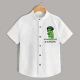 Little Hulk Hero Shirt | Custom Shirt for Baby Hulk Fans - WHITE - 0 - 6 Months Old (Chest 23")