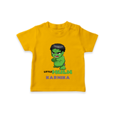 Little Hulk Hero T-Shirt | Custom T-Shirt for Baby Hulk Fans - CHROME YELLOW - 0-5 Months Old (Chest 17")
