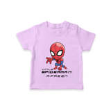 Little Spider-Man T-Shirt | Personalized Baby T-Shirt for Little Web-Slingers - LILAC - 0-5 Months Old (Chest 17")
