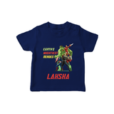 Little Avengers Team T-Shirt | Custom T-Shirt for Baby Superheroes - NAVY BLUE - 0-5 Months Old (Chest 17")