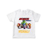 Little Avengers Assemble T-Shirt | Personalized Baby T-Shirt for Future Heroes - WHITE - 0-5 Months Old (Chest 17")