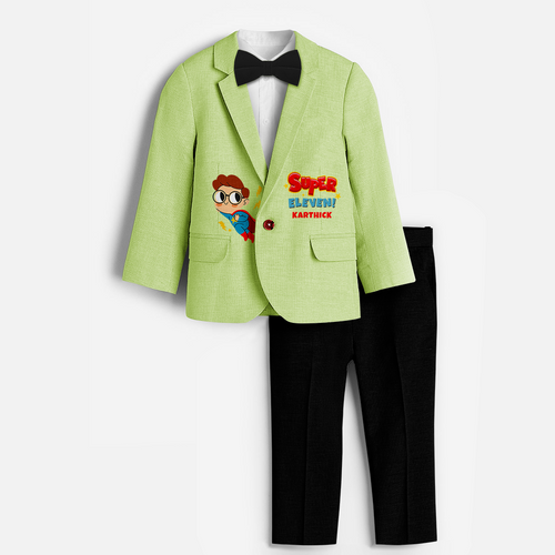 Eleventh Year Super Boy Themed Customized Knitted Blazer With Name