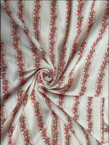 Rose Vine Stripe Cotton Straight Short Kurti for Women